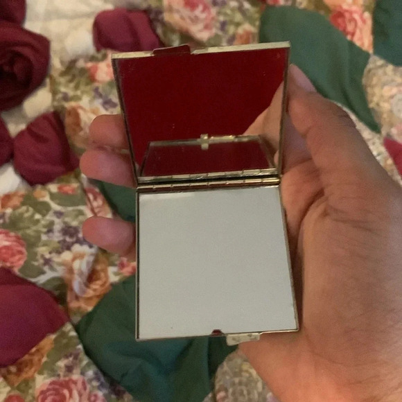 Vintage pocket mirror and pill holder vintage - Picture 2 of 2